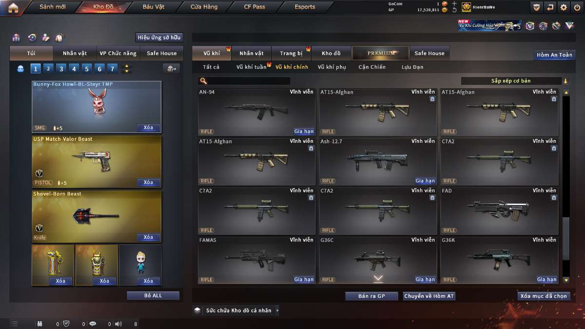 shop acc cf uy tin gia re